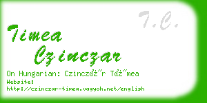 timea czinczar business card